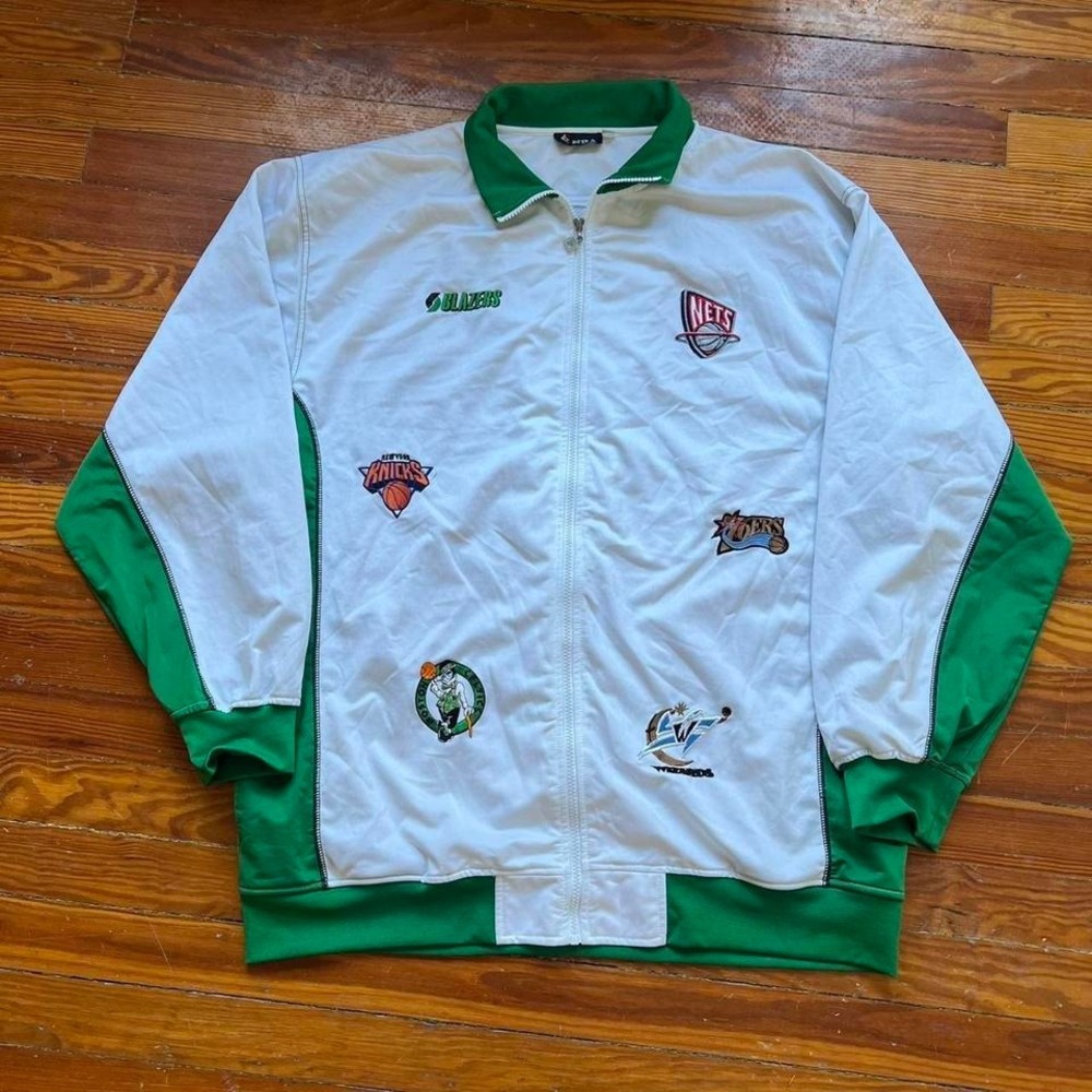 1990s NBA League Teams Patchwork Zip Up Jacket size XXL
